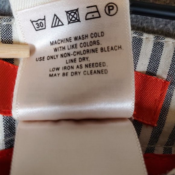 Cartonnier for Anthropology sz 12 Gray and White Stipe Embroidered Ankle Pants - Picture 11 of 12